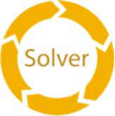 機械と共に作業をするスタッフの絵