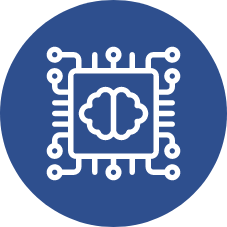 CPUに脳のアイコンが重なったイメージ画像